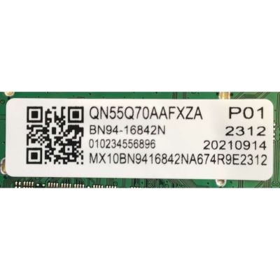 MAIN PARA SMART TV SAMSUNG QLED 4K (3840 x 2160) / NUMERO DE PARTE BN94-16842N / BN41-02855A / BN947-18193T / 010234556896 / 20210914 / BN9416842N / PANEL CY-QA055FGHV1H / MODELOS QN55Q70AAFXZA CA01 - Imagen 2